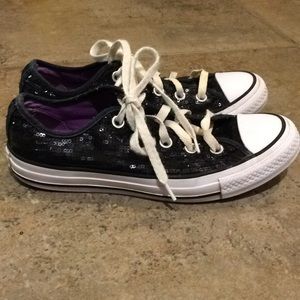 black sequin converse high tops